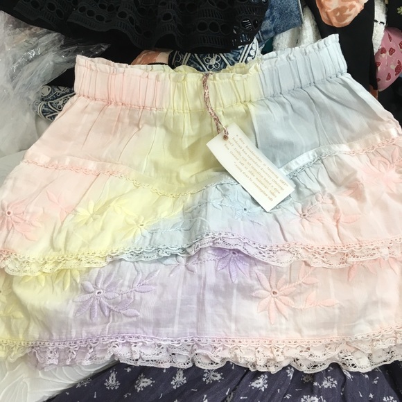 RARE Loveshackfancy Tully Skirt Bestseller Tie Dye - Picture 8 of 13